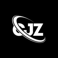 CJZ logo. CJZ letter. CJZ letter logo design. Initials CJZ logo linked with circle and uppercase monogram logo. CJZ typography for technology, business and real estate brand. vector