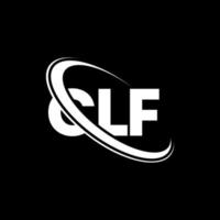 logotipo de CLF. letra clf. diseño del logotipo de la letra clf. logotipo de clf de iniciales vinculado con círculo y logotipo de monograma en mayúsculas. tipografía clf para tecnología, negocios y marca inmobiliaria. vector