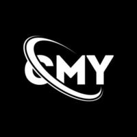 logotipo cmy. cmy letra. diseño de logotipo de letra cmy. logotipo de cmy iniciales vinculado con círculo y logotipo de monograma en mayúsculas. tipografía cmy para tecnología, negocios y marca inmobiliaria. vector