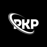 logotipo de pkp. letra pkp. diseño del logotipo de la letra pkp. Logotipo de iniciales pkp vinculado con círculo y logotipo de monograma en mayúsculas. tipografía pkp para tecnología, negocios y marca inmobiliaria. vector