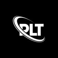 logotipo plt. carta plt. diseño de logotipo de letra plt. logotipo de iniciales plt vinculado con círculo y logotipo de monograma en mayúsculas. tipografía plt para tecnología, negocios y marca inmobiliaria. vector