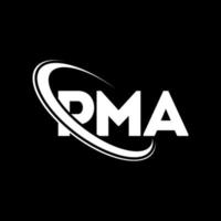 PMA logo. PMA letter. PMA letter logo design. Initials PMA logo linked with circle and uppercase monogram logo. PMA typography for technology, business and real estate brand. vector