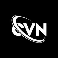 CVN logo. CVN letter. CVN letter logo design. Initials CVN logo linked with circle and uppercase monogram logo. CVN typography for technology, business and real estate brand. vector