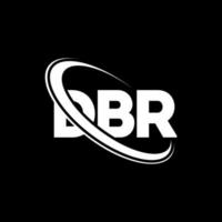 DBR logo. DBR letter. DBR letter logo design. Initials DBR logo linked with circle and uppercase monogram logo. DBR typography for technology, business and real estate brand. vector