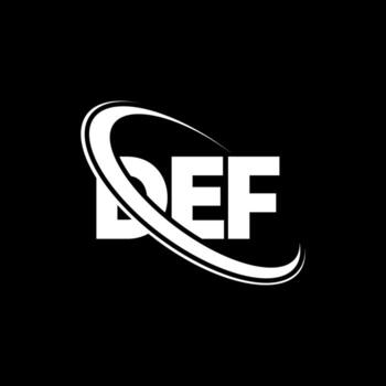 DEF logo. DEF letter. DEF letter logo design. Initials DEF logo linked with circle and uppercase monogram logo. DEF typography for technology, business and real estate brand. vector