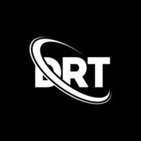 DRT logo. DRT letter. DRT letter logo design. Initials DRT logo linked with circle and uppercase monogram logo. DRT typography for technology, business and real estate brand. vector