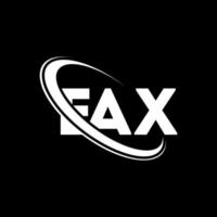 logotipo de eax. eax carta. diseño del logotipo de la letra eax. logotipo de iniciales eax vinculado con círculo y logotipo de monograma en mayúsculas. tipografía eax para tecnología, negocios y marca inmobiliaria. vector