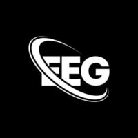 logotipo de EEG. letra eg. diseño del logotipo de la letra eeg. logotipo de iniciales eeg vinculado con círculo y logotipo de monograma en mayúsculas. tipografía eeg para tecnología, negocios y marca inmobiliaria. vector