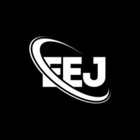 logotipo de eej. eej carta. diseño del logotipo de la letra eej. logotipo de iniciales eej vinculado con círculo y logotipo de monograma en mayúsculas. tipografía eej para tecnología, negocios y marca inmobiliaria. vector