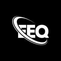 EEQ logo. EEQ letter. EEQ letter logo design. Initials EEQ logo linked with circle and uppercase monogram logo. EEQ typography for technology, business and real estate brand. vector