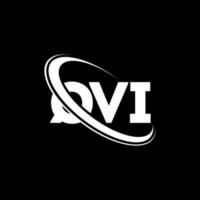 logotipo qvi. carta qvi. diseño del logotipo de la letra qvi. logotipo qvi de iniciales vinculado con círculo y logotipo de monograma en mayúsculas. tipografía qvi para tecnología, negocios y marca inmobiliaria. vector