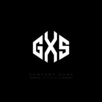 GXS letter logo design with polygon shape. GXS polygon and cube shape logo design. GXS hexagon vector logo template white and black colors. GXS monogram, business and real estate logo.