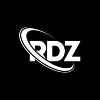 RDZ logo. RDZ letter. RDZ letter logo design. Initials RDZ logo linked with circle and uppercase monogram logo. RDZ typography for technology, business and real estate brand. vector
