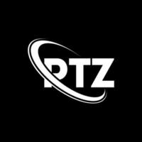 logotipo de ptz. letra ptz. diseño de logotipo de letra ptz. logotipo de iniciales ptz vinculado con círculo y logotipo de monograma en mayúsculas. tipografía ptz para tecnología, negocios y marca inmobiliaria. vector