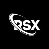 RSX logo. RSX letter. RSX letter logo design. Initials RSX logo linked with circle and uppercase monogram logo. RSX typography for technology, business and real estate brand. vector