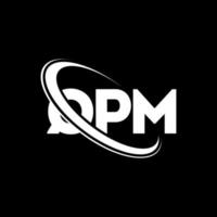 logotipo qpm. carta qpm. diseño del logotipo de la letra qpm. logotipo de qpm iniciales vinculado con círculo y logotipo de monograma en mayúsculas. tipografía qpm para tecnología, negocios y marca inmobiliaria. vector