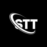 logotipo de stt. letra stt. diseño de logotipo de letra stt. logotipo de iniciales stt vinculado con círculo y logotipo de monograma en mayúsculas. tipografía stt para tecnología, negocios y marca inmobiliaria. vector