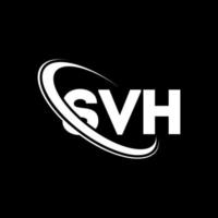 logotipo de svh. letra svh. diseño del logotipo de la letra svh. logotipo de iniciales svh vinculado con círculo y logotipo de monograma en mayúsculas. tipografía svh para tecnología, negocios y marca inmobiliaria. vector