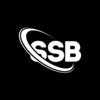 logotipo de ssb. letra ssb. diseño del logotipo de la letra ssb. logotipo de iniciales ssb vinculado con círculo y logotipo de monograma en mayúsculas. tipografía ssb para tecnología, negocios y marca inmobiliaria. vector
