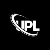 logotipo de upl. carta upl. diseño de logotipo de letra upl. logotipo de iniciales upl vinculado con círculo y logotipo de monograma en mayúsculas. tipografía upl para tecnología, negocios y marca inmobiliaria. vector