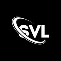 logotipo de svl. letra svl. diseño del logotipo de la letra svl. logotipo de iniciales svl vinculado con círculo y logotipo de monograma en mayúsculas. tipografía svl para tecnología, negocios y marca inmobiliaria. vector