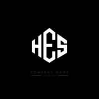 HES letter logo design with polygon shape. HES polygon and cube shape logo design. HES hexagon vector logo template white and black colors. HES monogram, business and real estate logo.