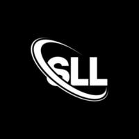 logotipo de sll. toda la letra. diseño de logotipo de letra sll. logotipo de iniciales sll vinculado con círculo y logotipo de monograma en mayúsculas. tipografía sll para tecnología, negocios y marca inmobiliaria. vector