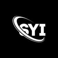 logotipo de sii. carta syi. diseño del logotipo de la letra syi. logotipo de iniciales syi vinculado con círculo y logotipo de monograma en mayúsculas. tipografía syi para tecnología, negocios y marca inmobiliaria. vector