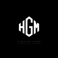 HGM letter logo design with polygon shape. HGM polygon and cube shape logo design. HGM hexagon vector logo template white and black colors. HGM monogram, business and real estate logo.