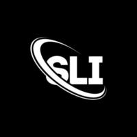 SLI logo. SLI letter. SLI letter logo design. Initials SLI logo linked with circle and uppercase monogram logo. SLI typography for technology, business and real estate brand. vector