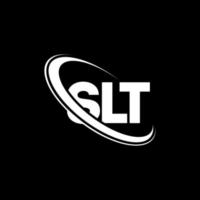 logotipo de slt. letra slt. diseño de logotipo de letra slt. logotipo de iniciales slt vinculado con círculo y logotipo de monograma en mayúsculas. tipografía slt para tecnología, negocios y marca inmobiliaria. vector