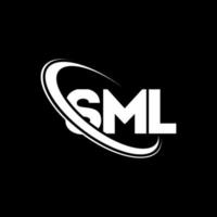 logotipo de sml. letra pequeña. diseño de logotipo de letra sml. logotipo de iniciales sml vinculado con círculo y logotipo de monograma en mayúsculas. tipografía sml para tecnología, negocios y marca inmobiliaria. vector