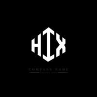 HIX letter logo design with polygon shape. HIX polygon and cube shape logo design. HIX hexagon vector logo template white and black colors. HIX monogram, business and real estate logo.