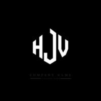 diseño de logotipo de letra hjv con forma de polígono. diseño de logotipo en forma de cubo y polígono hjv. hjv hexágono vector logo plantilla colores blanco y negro. monograma hjv, logotipo empresarial y inmobiliario.