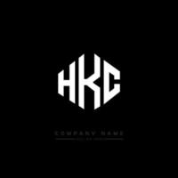 HKC letter logo design with polygon shape. HKC polygon and cube shape logo design. HKC hexagon vector logo template white and black colors. HKC monogram, business and real estate logo.