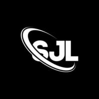 logotipo de sjl. letra sjl. diseño del logotipo de la letra sjl. logotipo de iniciales sjl vinculado con círculo y logotipo de monograma en mayúsculas. tipografía sjl para tecnología, negocios y marca inmobiliaria. vector