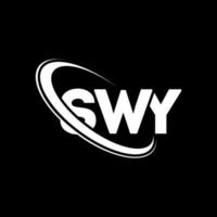 SWY logo. SWY letter. SWY letter logo design. Initials SWY logo linked with circle and uppercase monogram logo. SWY typography for technology, business and real estate brand. vector