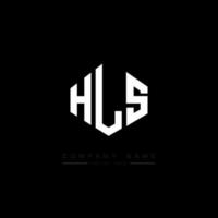 HLS letter logo design with polygon shape. HLS polygon and cube shape logo design. HLS hexagon vector logo template white and black colors. HLS monogram, business and real estate logo.