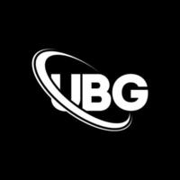 logotipo de ubg. carta de ubg. diseño del logotipo de la letra ubg. logotipo de ubg iniciales vinculado con círculo y logotipo de monograma en mayúsculas. tipografía ubg para tecnología, negocios y marca inmobiliaria. vector