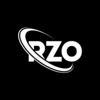 logotipo de rzo. letra rzo. diseño del logotipo de la letra rzo. logotipo de iniciales rzo vinculado con círculo y logotipo de monograma en mayúsculas. tipografía rzo para tecnología, negocios y marca inmobiliaria. vector