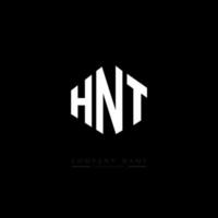 HNT letter logo design with polygon shape. HNT polygon and cube shape logo design. HNT hexagon vector logo template white and black colors. HNT monogram, business and real estate logo.