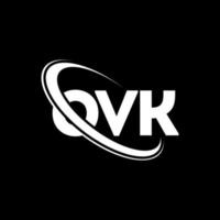 OVK logo. OVK letter. OVK letter logo design. Initials OVK logo linked with circle and uppercase monogram logo. OVK typography for technology, business and real estate brand. vector