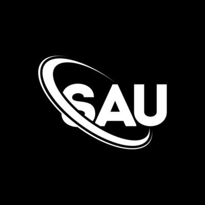 SAU logo. SAU letter. SAU letter logo design. Initials SAU logo linked with circle and uppercase monogram logo. SAU typography for technology, business and real estate brand.