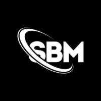 SBM logo. SBM letter. SBM letter logo design. Initials SBM logo linked with circle and uppercase monogram logo. SBM typography for technology, business and real estate brand. vector