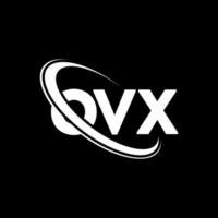 OVX logo. OVX letter. OVX letter logo design. Initials OVX logo linked with circle and uppercase monogram logo. OVX typography for technology, business and real estate brand. vector