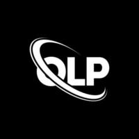 logotipo de olp. letra olpe. diseño de logotipo de letra olp. logotipo de iniciales olp vinculado con círculo y logotipo de monograma en mayúsculas. tipografía olp para tecnología, negocios y marca inmobiliaria. vector