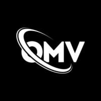 logotipo de omv. carta omv. diseño del logotipo de la letra omv. logotipo de iniciales omv vinculado con círculo y logotipo de monograma en mayúsculas. tipografía omv para tecnología, negocios y marca inmobiliaria. vector