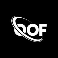 logotipo de uf. uf carta. diseño del logotipo de la letra oof. logotipo de iniciales oof vinculado con círculo y logotipo de monograma en mayúsculas. oof tipografía para tecnología, negocios y marca inmobiliaria. vector