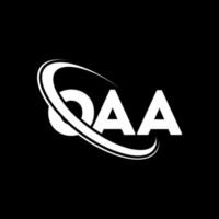 logotipo de aaa. oa carta. diseño del logotipo de la letra oaa. logotipo de iniciales oaa vinculado con círculo y logotipo de monograma en mayúsculas. tipografía oaa para tecnología, negocios y marca inmobiliaria. vector