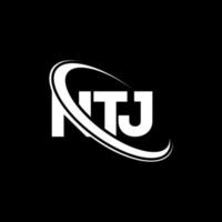 NTJ logo. NTJ letter. NTJ letter logo design. Initials NTJ logo linked with circle and uppercase monogram logo. NTJ typography for technology, business and real estate brand. vector